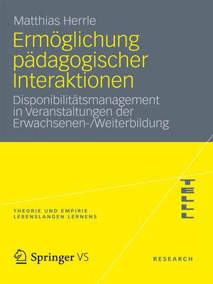 cover image of Ermöglichung pädagogischer Interaktionen